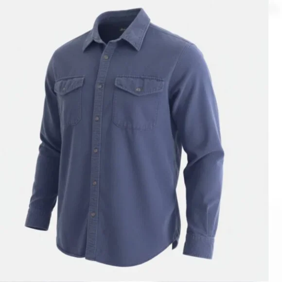 Eddie Bauer Flannel Shirt Men’s XXL Blue Heavy Button Up Outdoor Pockets EUC - Picture 15 of 16